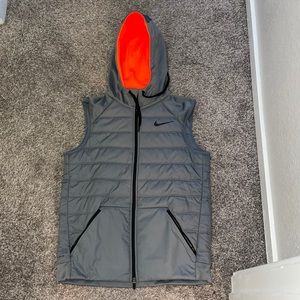 Medium Gray Nike hoodie vest